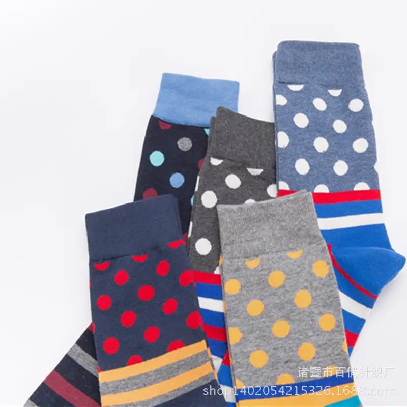 Happy Socks polka dot mid-length socks lovers socks casual cotton socks