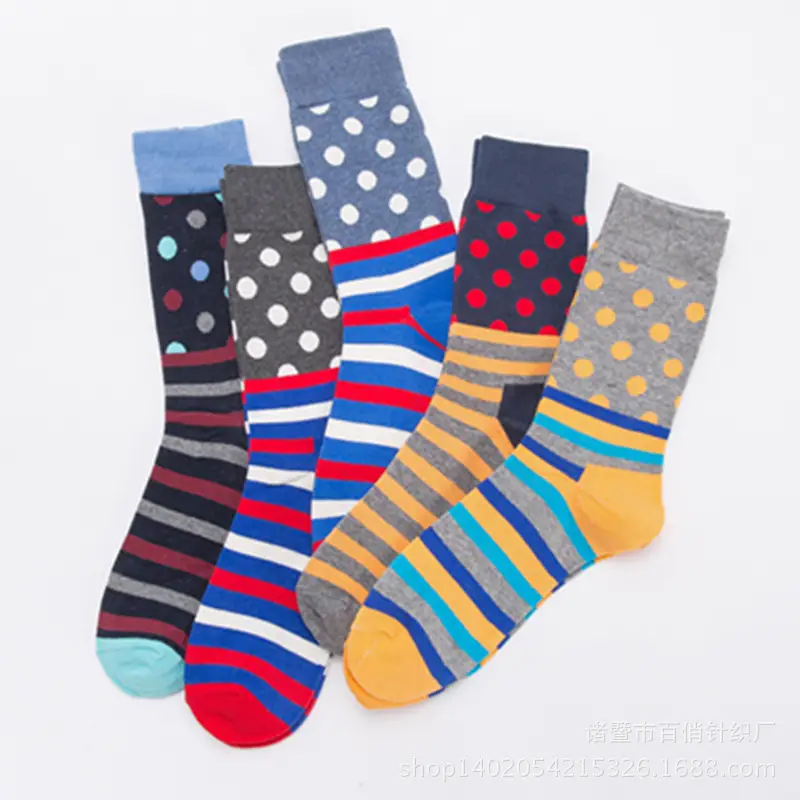 Happy Socks polka dot mid-length socks lovers socks casual cotton socks