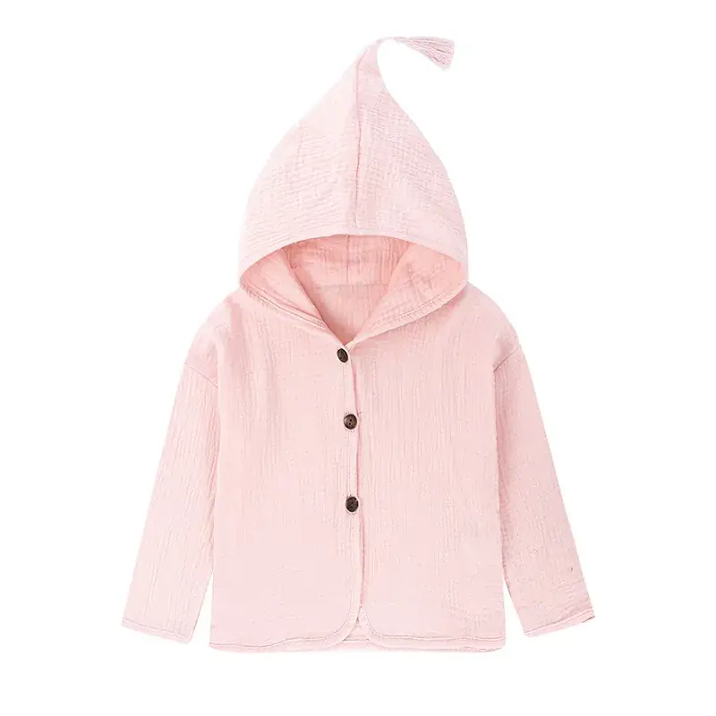 Green Tassel Hooded Cardigan for Kids Spring Autumn Wear