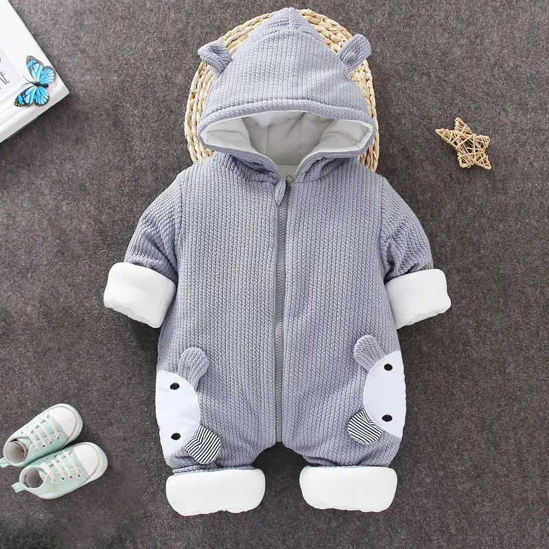 Newborn Cotton Padded Winter Jacket with Rabbit Hood