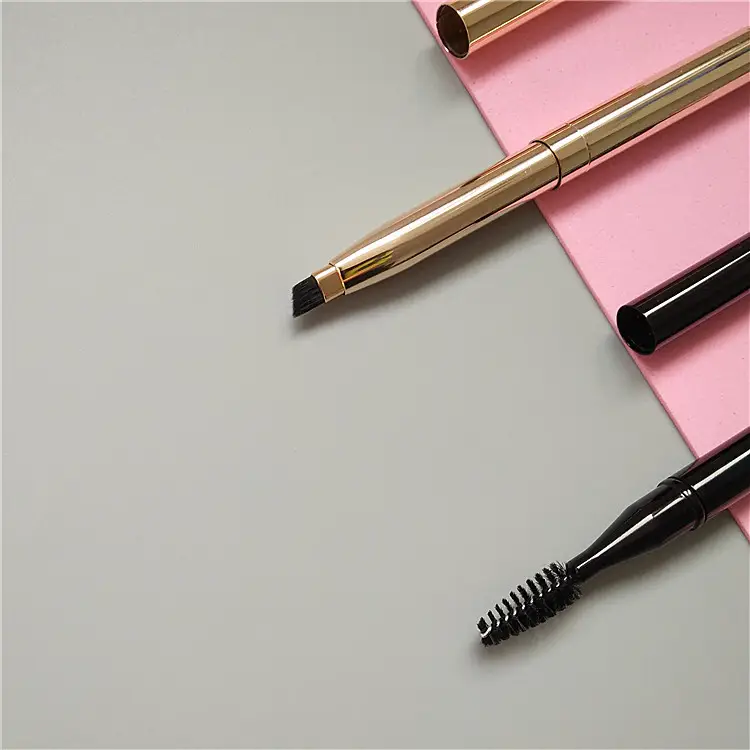 Double Telescopic Eyebrow Brush with Fiber Belt Cover