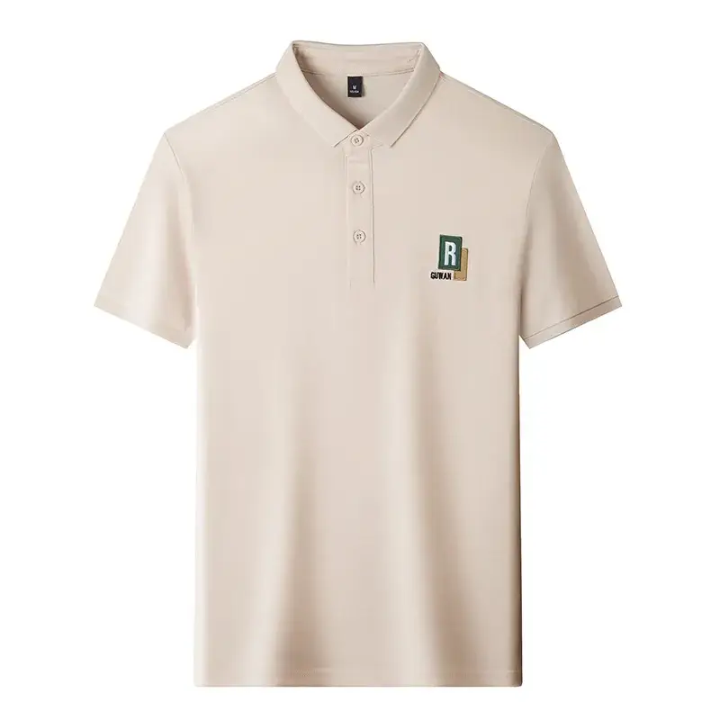 Men's Grey Polo T-Shirt with Logo