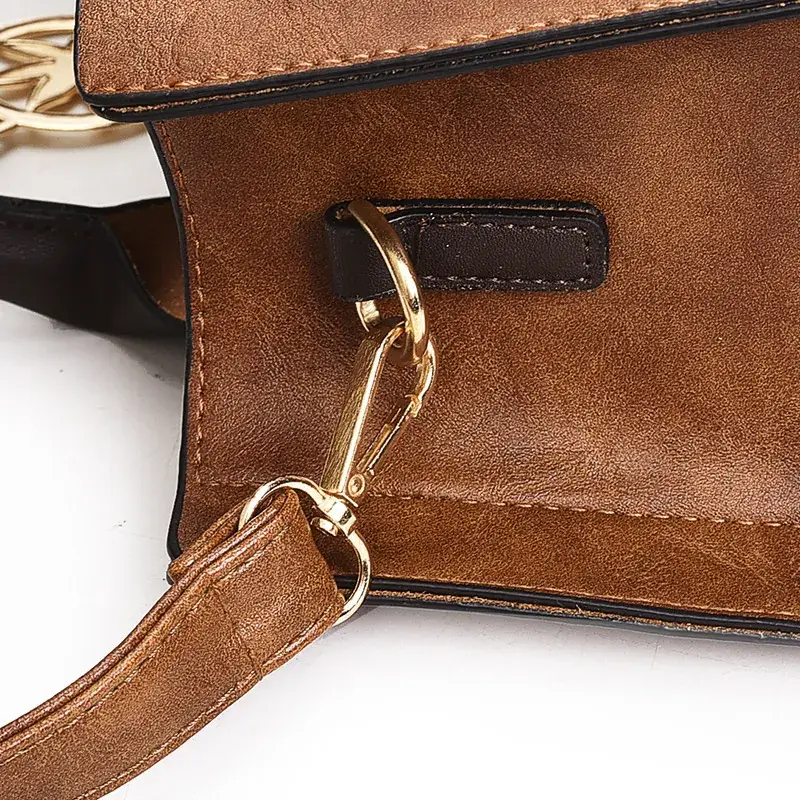 Women's 3-Piece Black Embossed Shoulder Messenger Bag Set - Image 10