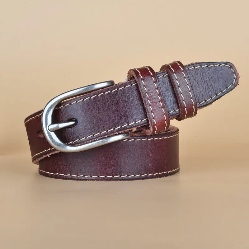 Spot Women Genuine Leather Belt Retro Handmade All-match New Soft Wash