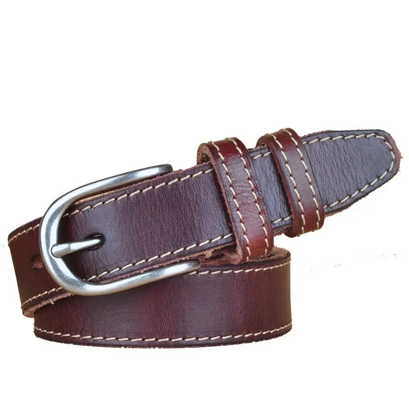 Spot Women Genuine Leather Belt Retro Handmade All-match New Soft Wash
