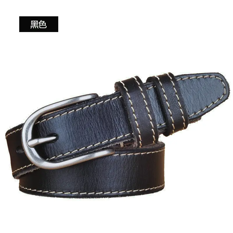 Spot Women Genuine Leather Belt Retro Handmade All-match New Soft Wash