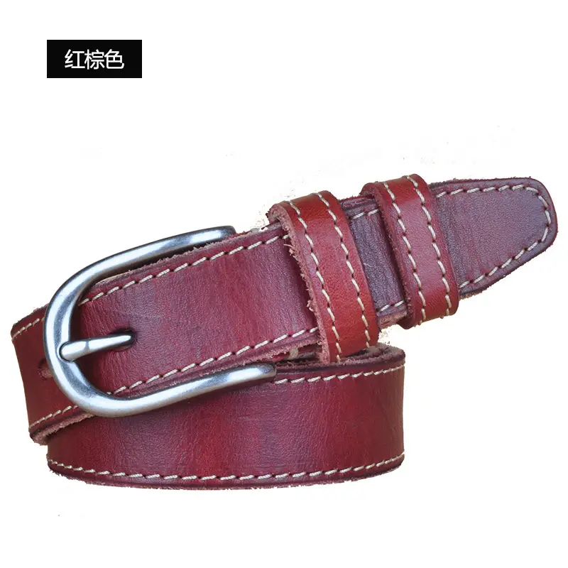 Spot Women Genuine Leather Belt Retro Handmade All-match New Soft Wash
