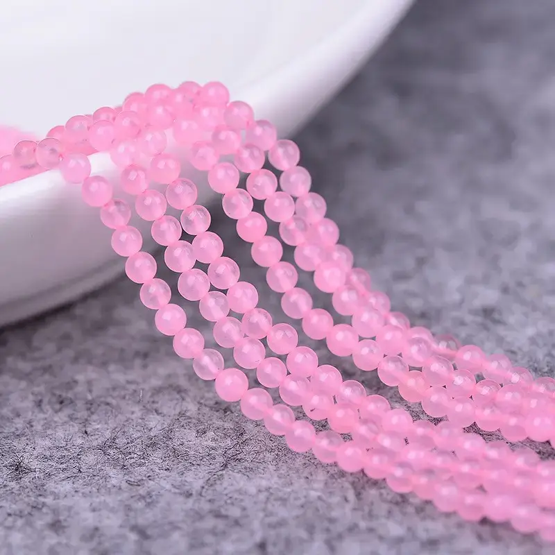 Pink Crystal Faceted Beads for DIY Jewelry
