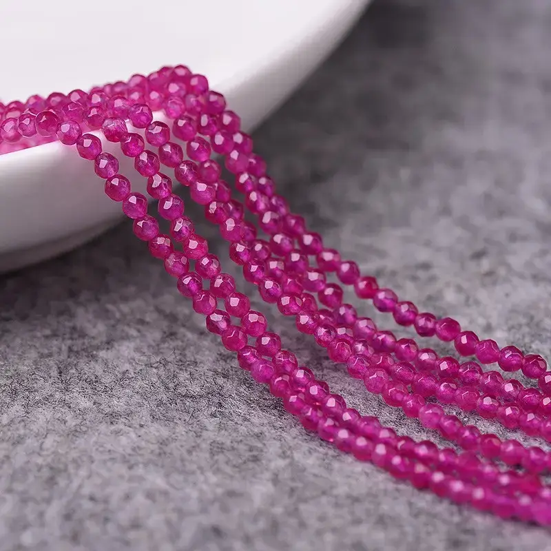 Pink Crystal Faceted Beads for DIY Jewelry
