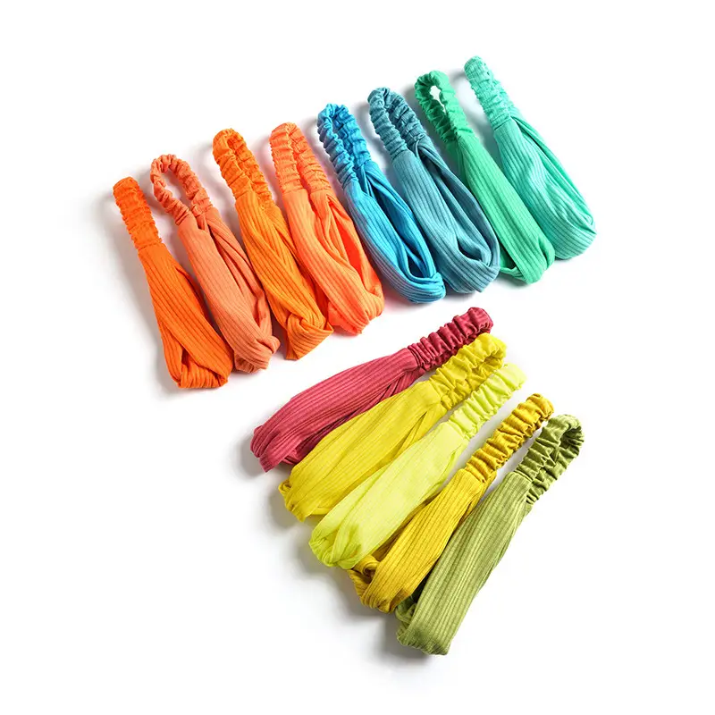 Yellow Knitted Cotton Elastic Headband for Women - Image 31