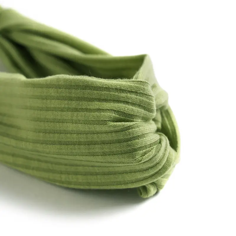 Yellow Knitted Cotton Elastic Headband for Women - Image 32