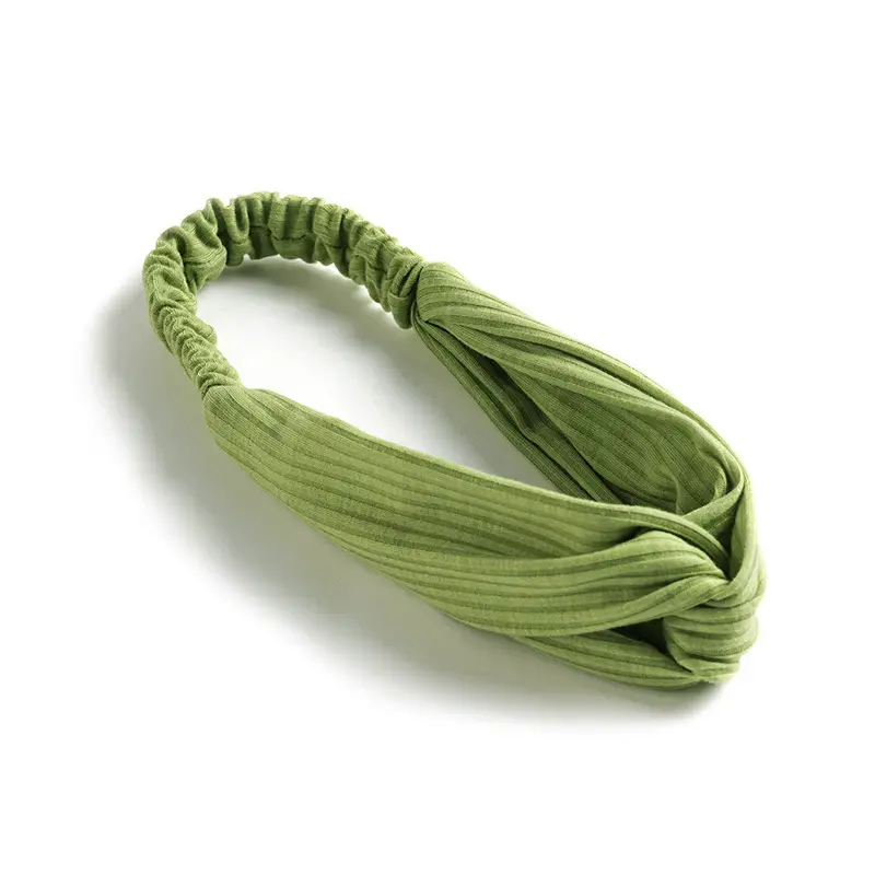 Yellow Knitted Cotton Elastic Headband for Women - Image 34