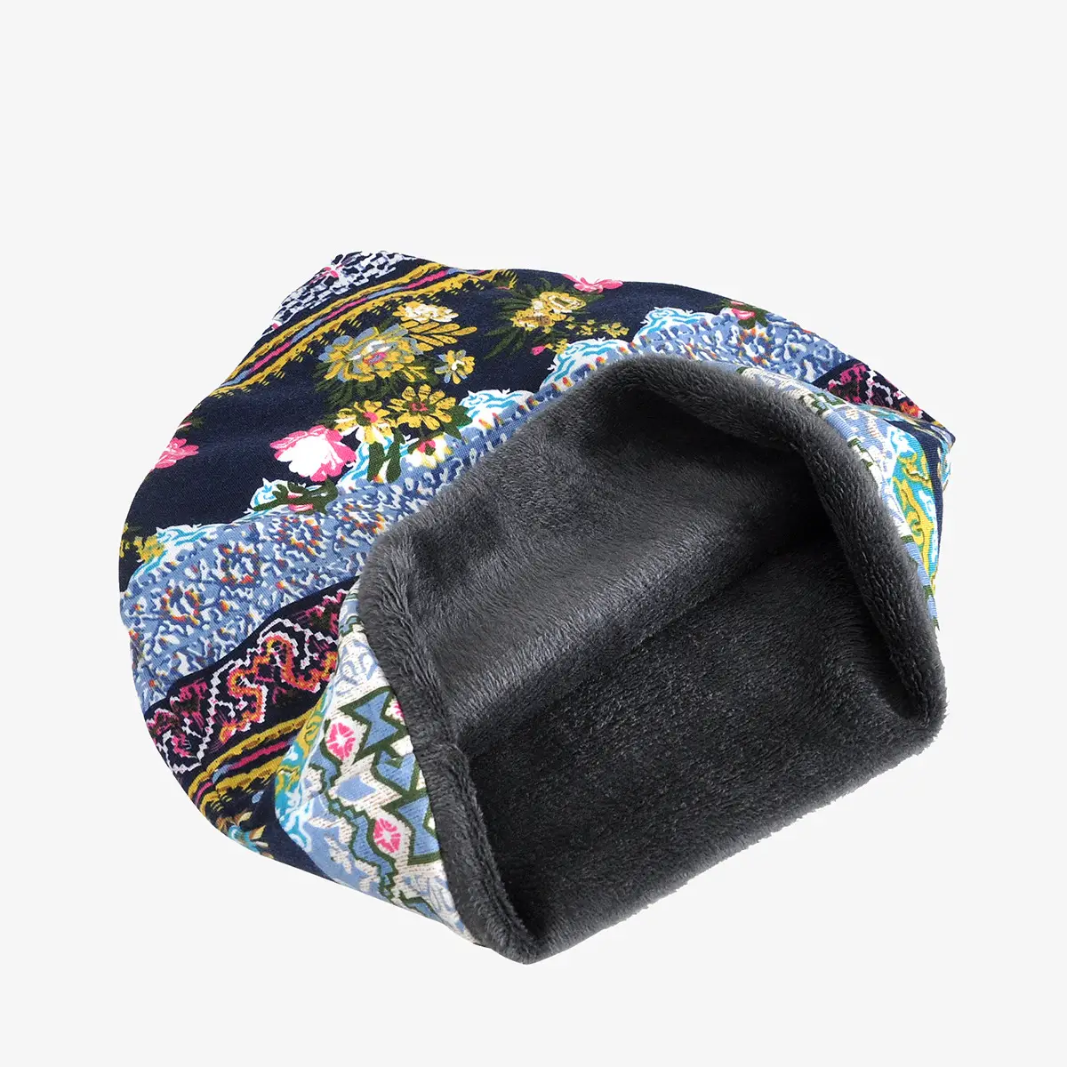 Winter Patterned Velvet Neck Hat for Men Women — feature 13
