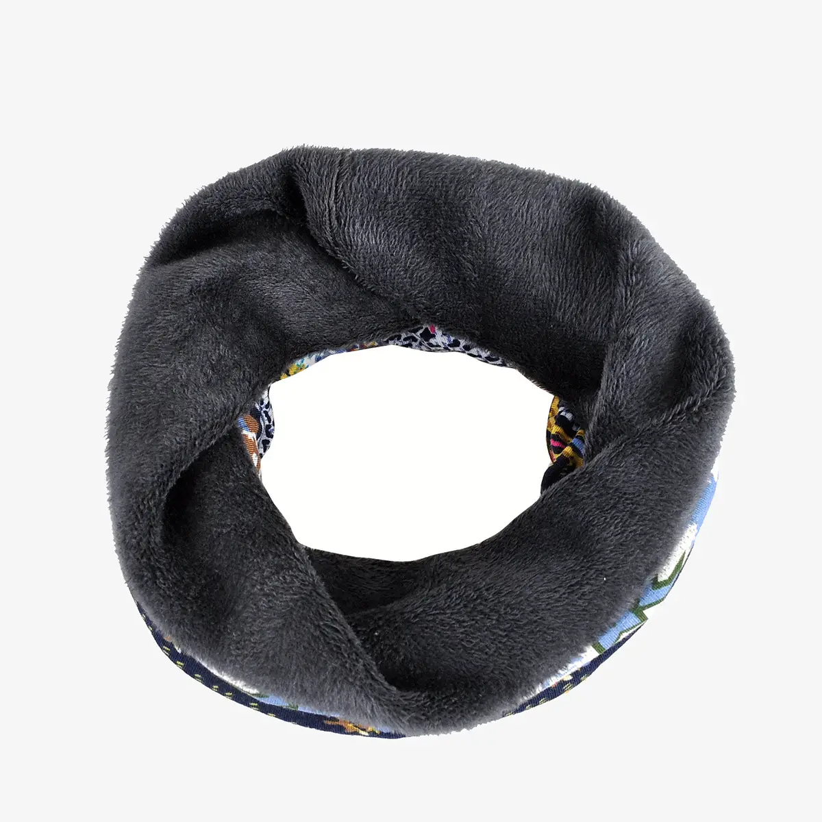 Winter Patterned Velvet Neck Hat for Men Women — feature 14