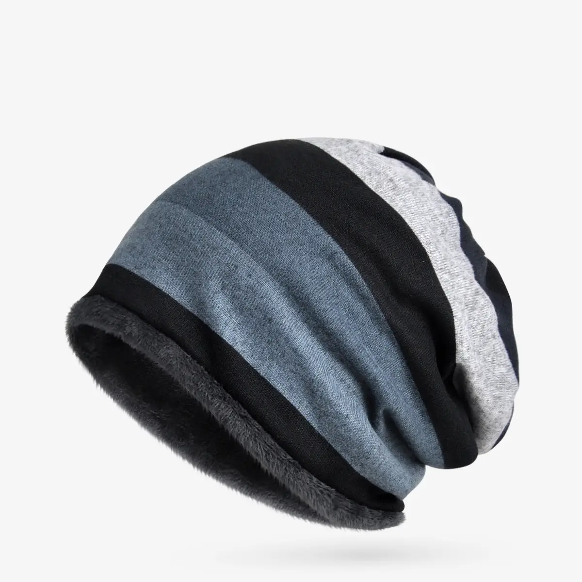 Winter Patterned Velvet Neck Hat for Men Women — feature 8