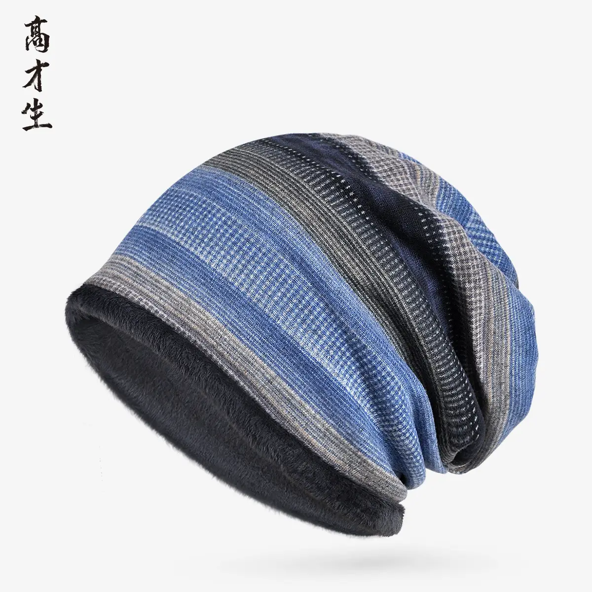 Winter Patterned Velvet Neck Hat for Men Women - Image 13
