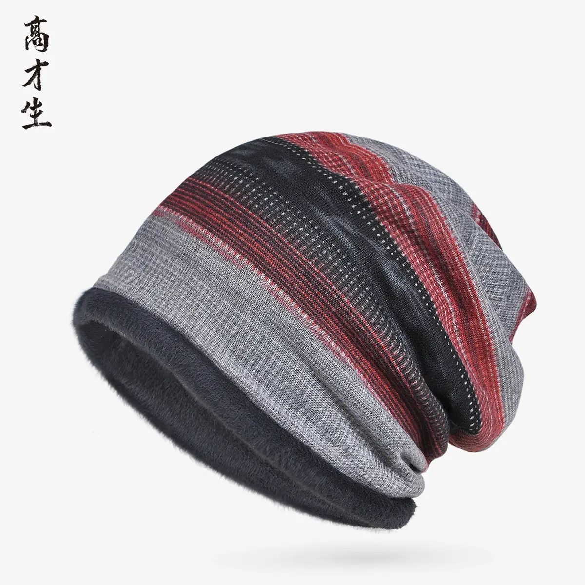 Winter Patterned Velvet Neck Hat for Men Women - Image 15