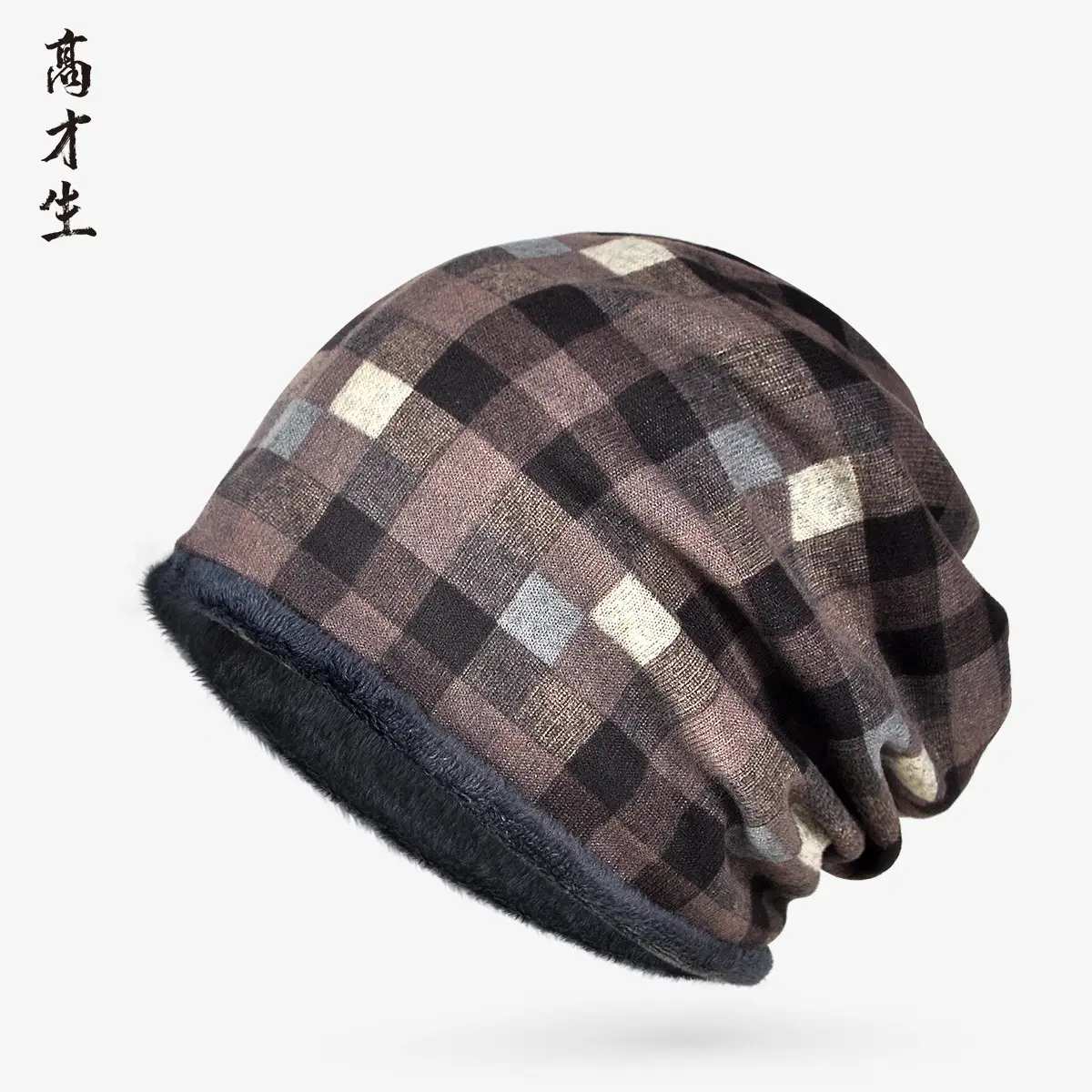Winter Patterned Velvet Neck Hat for Men Women - Image 23