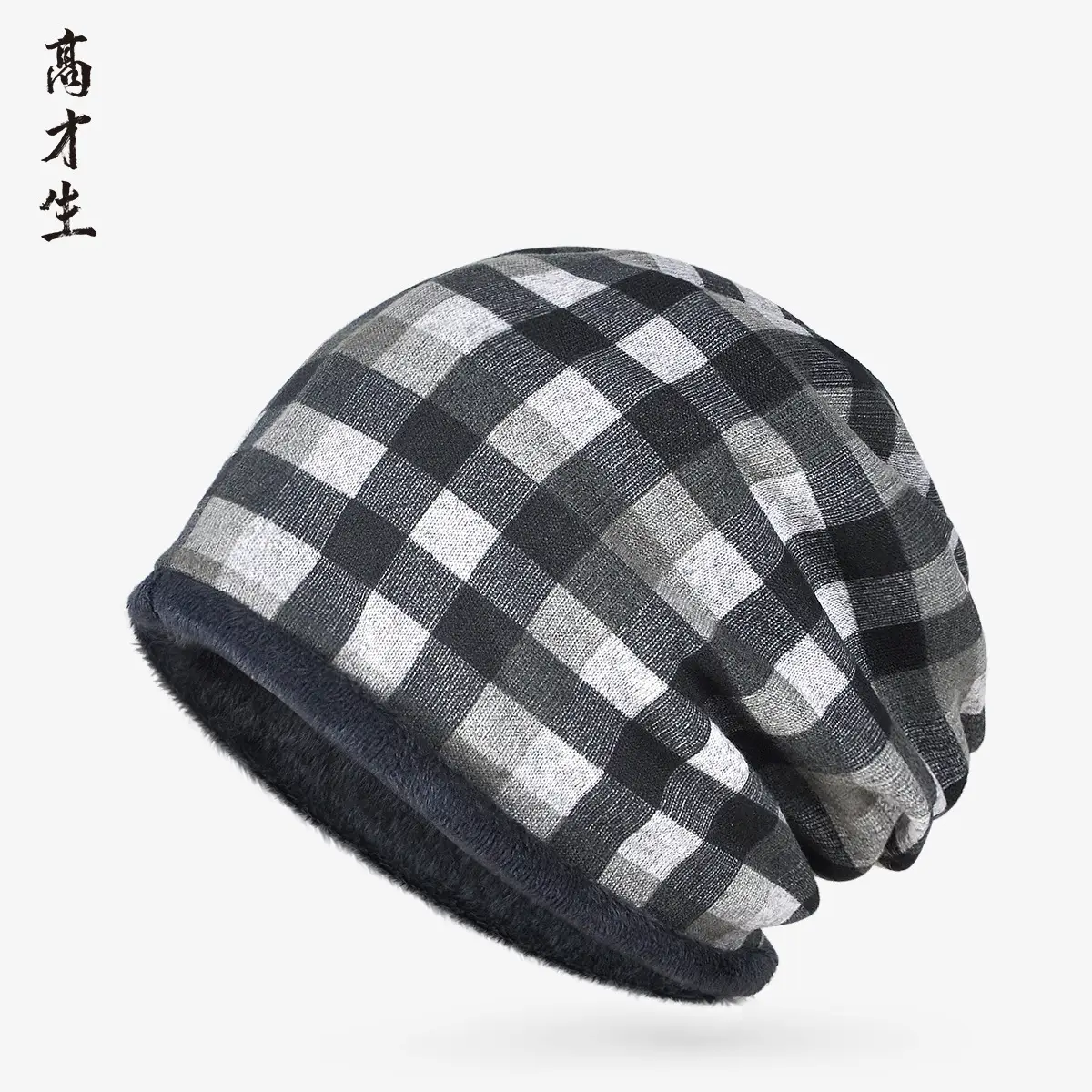 Winter Patterned Velvet Neck Hat for Men Women - Image 24
