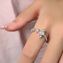 Japanese Korean Style Open Adjustable Joint Finger Ring Women's Creative Distinctive Small and Fresh Hollow Pattern — feature 10