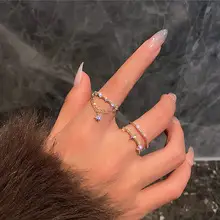 Japanese Korean Style Open Adjustable Joint Finger Ring Women's Creative Distinctive Small and Fresh Hollow Pattern — feature 16