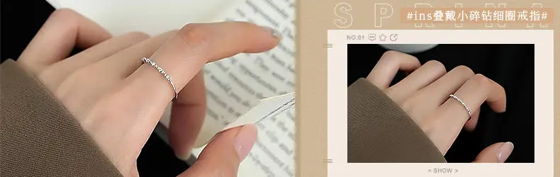 Japanese Korean Style Open Adjustable Joint Finger Ring Women's Creative Distinctive Small and Fresh Hollow Pattern — feature 2