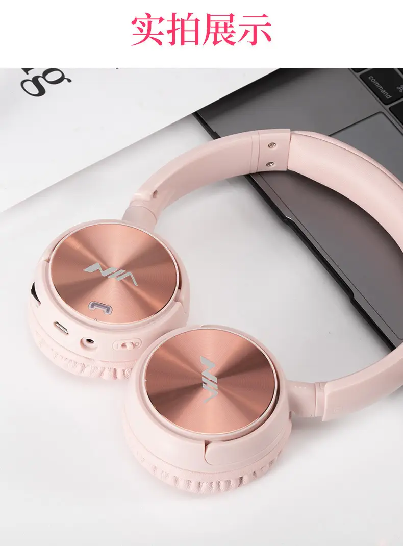NIA-Q2 Pink Bluetooth Headset with Card Playback & APP Control — feature 13