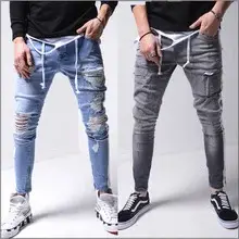 2021 Black Slim Fit Stretch Denim Men's Pants — feature 25