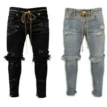 2021 Black Slim Fit Stretch Denim Men's Pants — feature 5