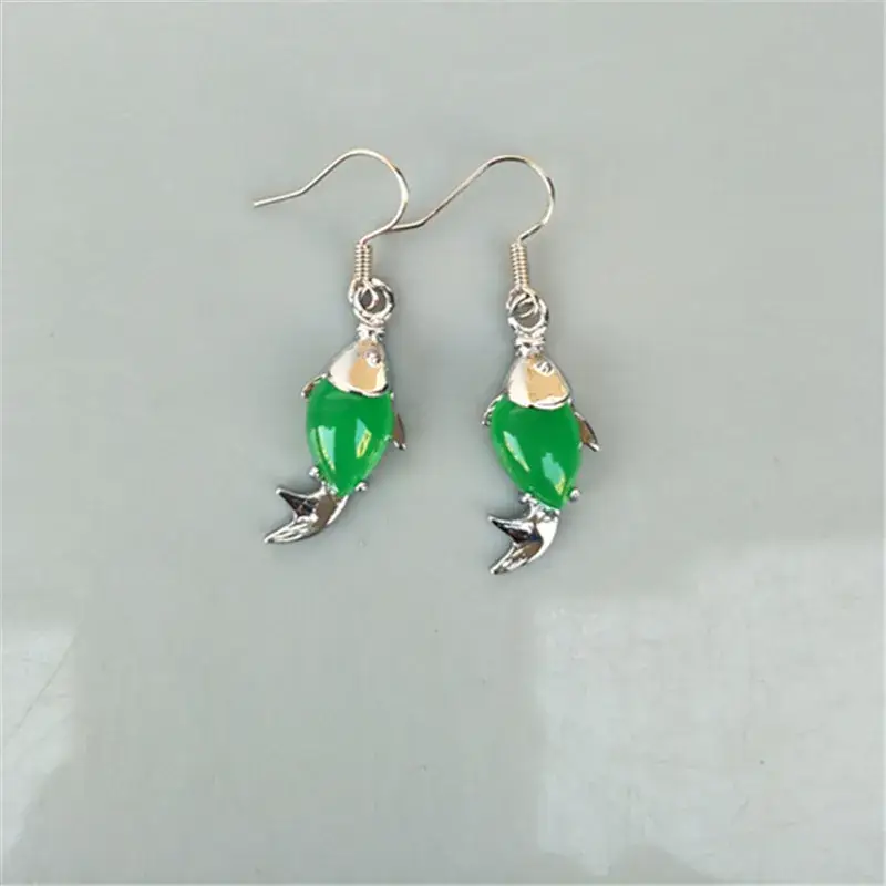 Malay Jade Earrings Women Emerald Green Teardrop Dangle