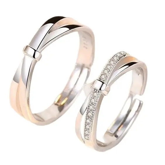 Adjustable Silver Ring for Couples & Fashion Pair - Image 5