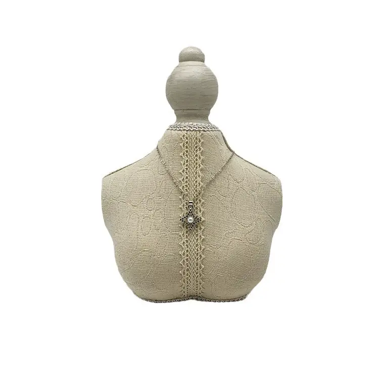 White Lace Necklace Display Stand 36cm Height - Image 6