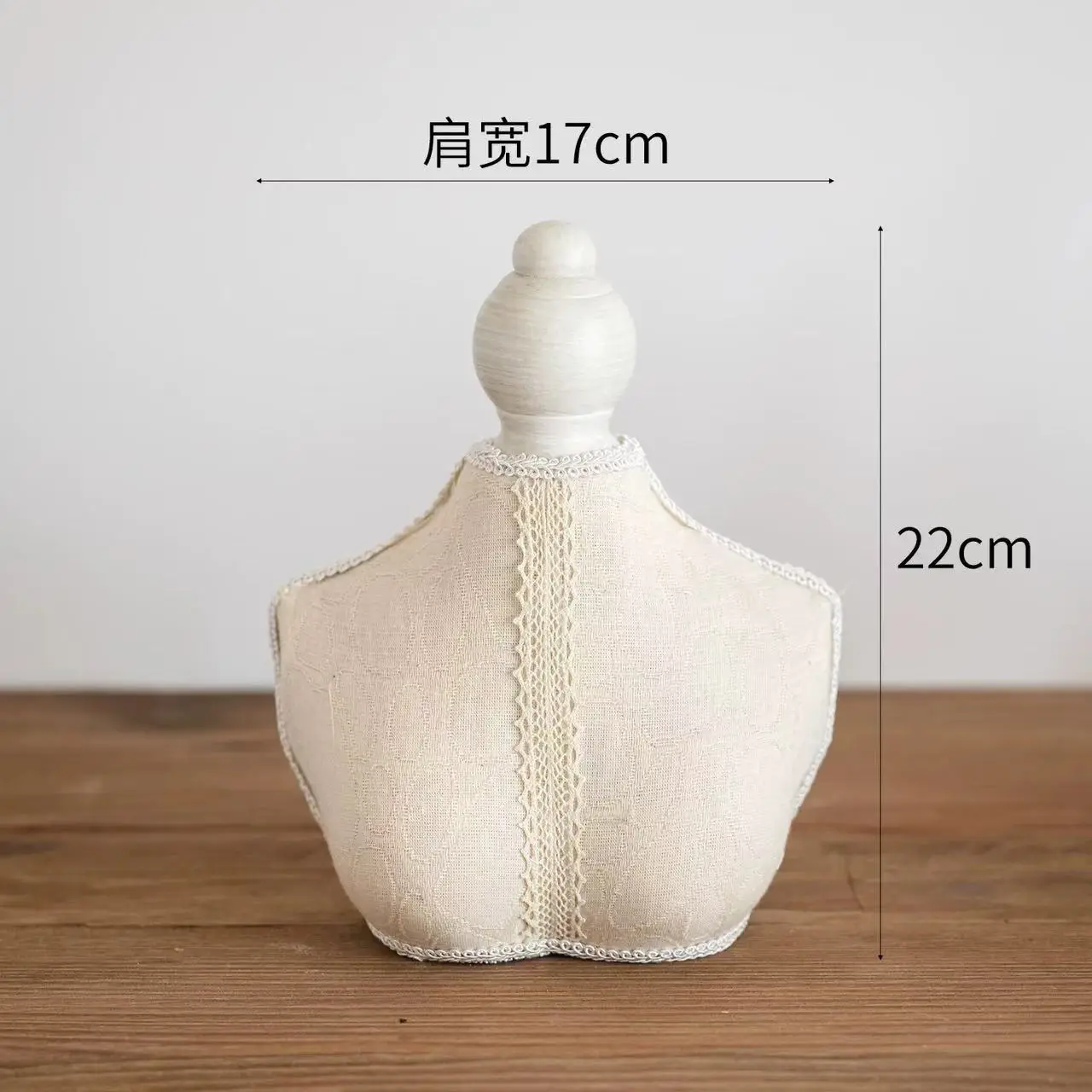 White Lace Necklace Display Stand 36cm Height - Image 2