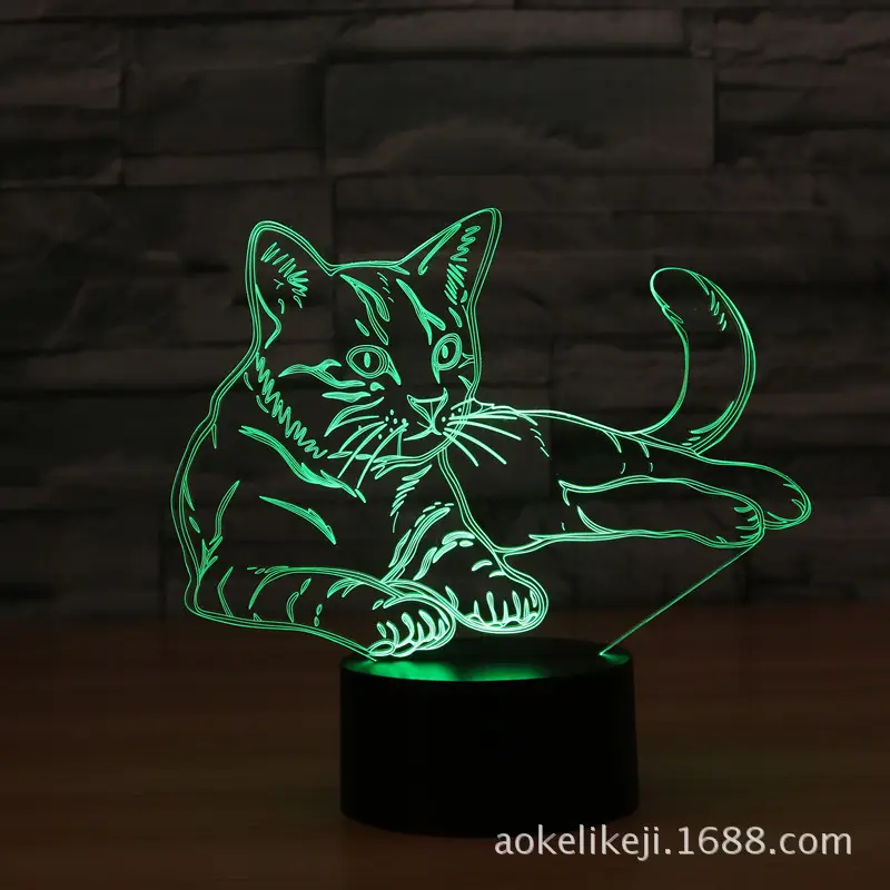 3D Touch Light Raccoon Night Light 16 Color Remote - Image 13
