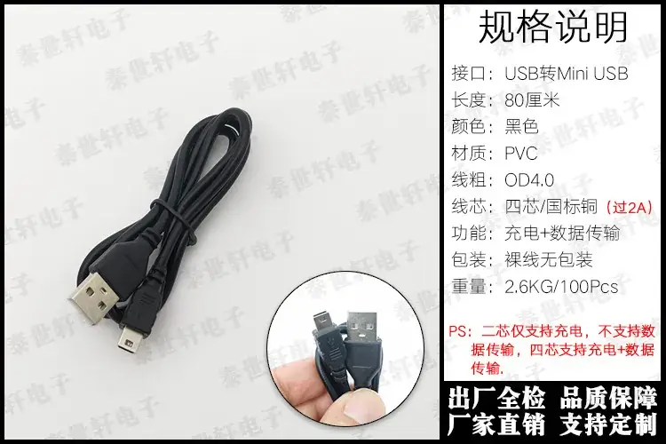 Pure Copper Mini USB Data Cable 1m Wholesale - Image 12