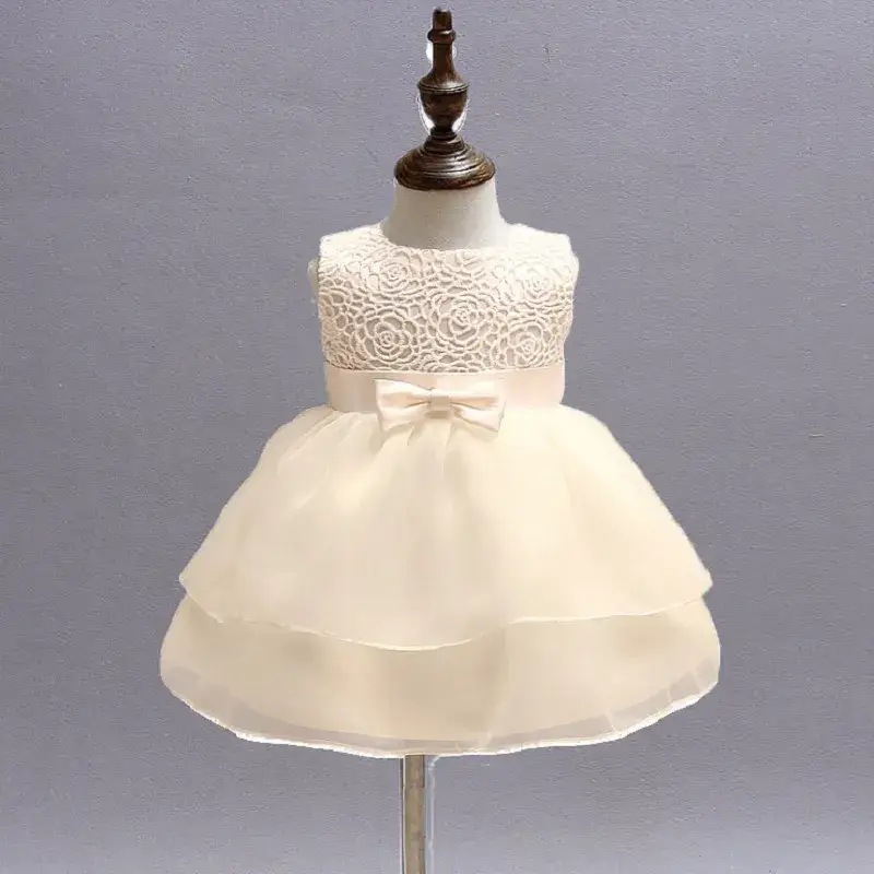 Red Tulle Baby Dress for Girls Full Month Hundred Day Dress - Image 5