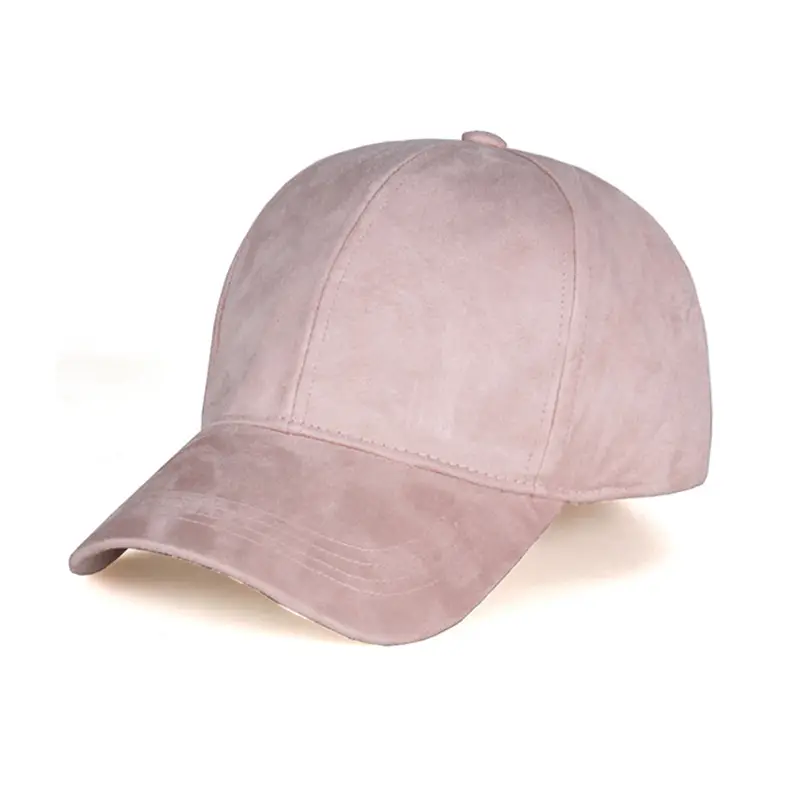 Solid Beige Korean Suede Baseball Cap - Image 12