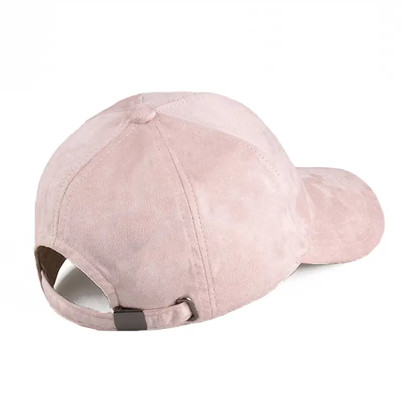 Solid Beige Korean Suede Baseball Cap - Image 14