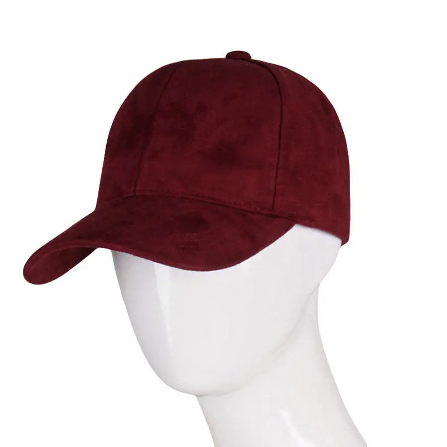 Solid Beige Korean Suede Baseball Cap - Image 5