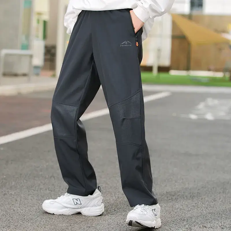 Boys Windproof Ski Pants Black Outdoor Wear - Image 3