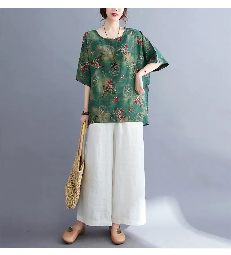 Women's Striped Loose T-Shirt Summer Top — feature 100