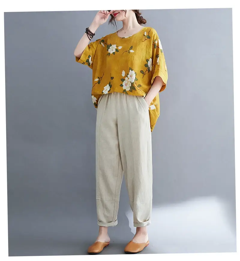 Women's Striped Loose T-Shirt Summer Top — feature 104