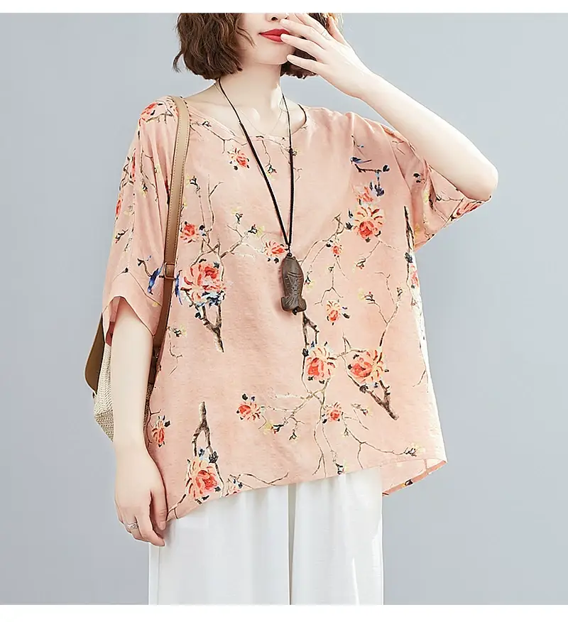 Women's Striped Loose T-Shirt Summer Top — feature 116