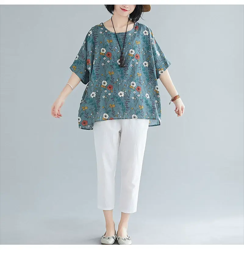 Women's Striped Loose T-Shirt Summer Top — feature 31