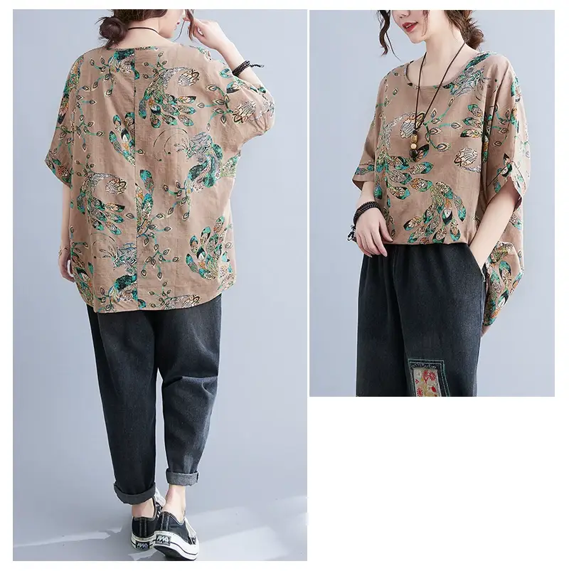 Women's Striped Loose T-Shirt Summer Top — feature 53