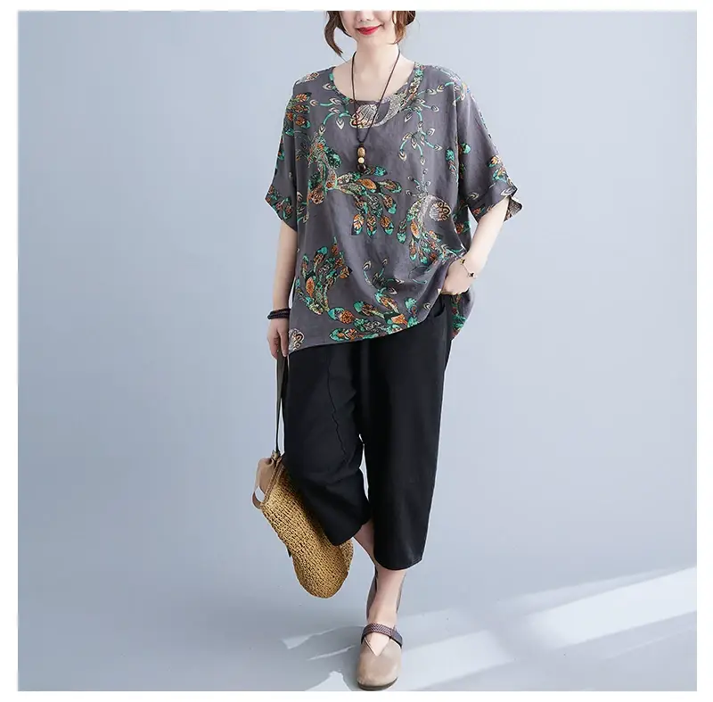 Women's Striped Loose T-Shirt Summer Top — feature 54