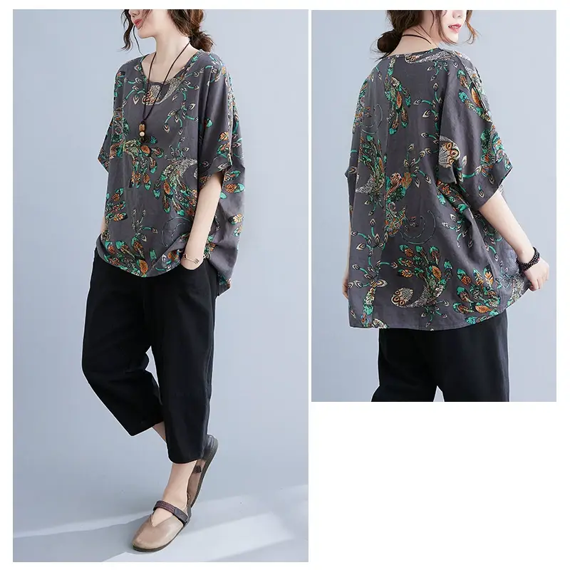 Women's Striped Loose T-Shirt Summer Top — feature 55