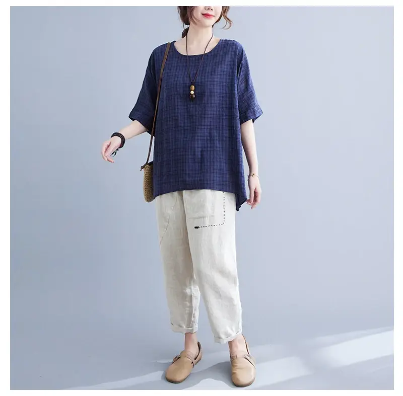 Women's Striped Loose T-Shirt Summer Top — feature 67