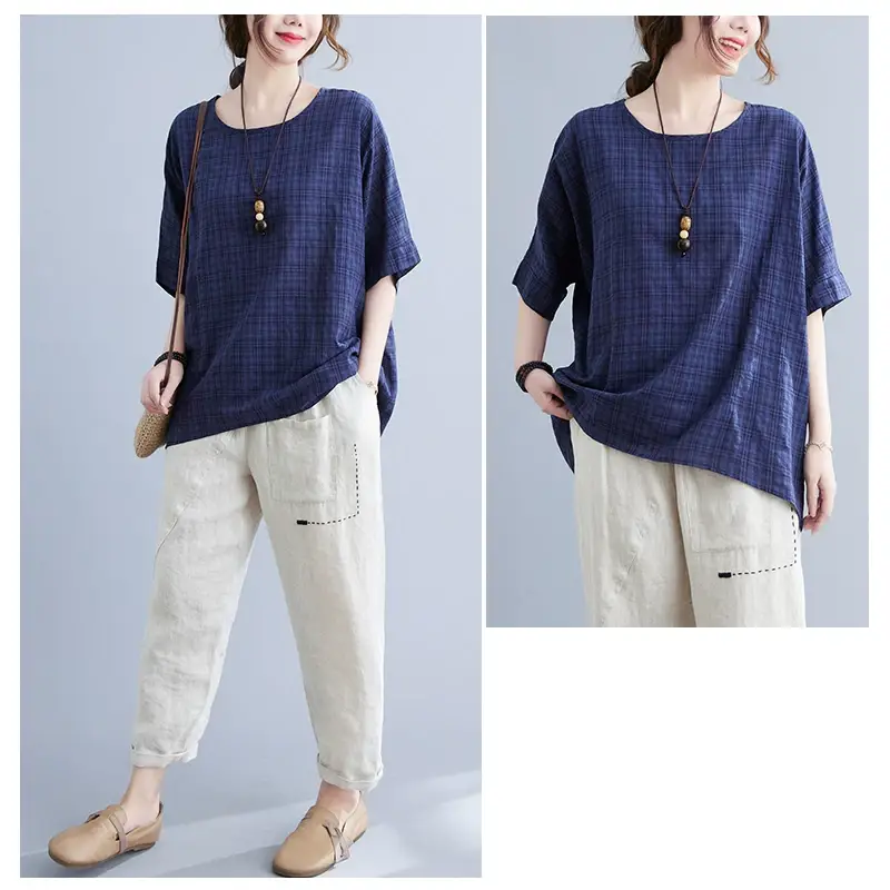 Women's Striped Loose T-Shirt Summer Top — feature 68