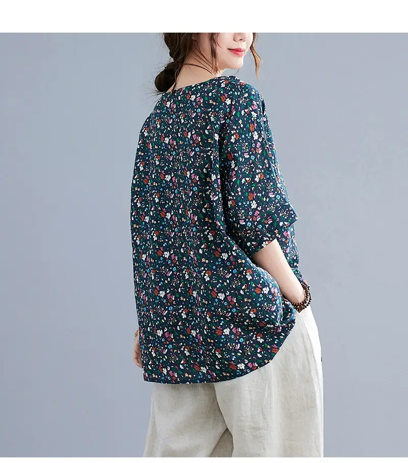 Women's Striped Loose T-Shirt Summer Top — feature 83